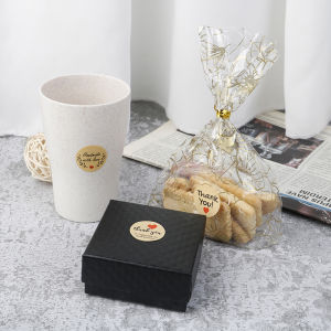 baoda Christmas Gift 500pcs Thank You Stickers Seal Labels Round Paper Label sticker for Decoration