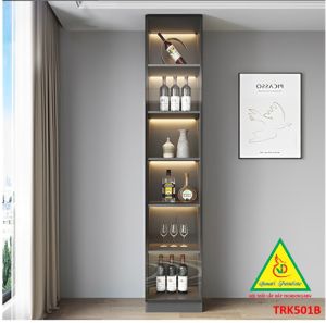Tủ Rượu Trang Trí Phòng Khách Bằng Gỗ MDF Cánh Kính – Sang Trọng - Hiện Đại TRK501B - NỘI THẤT LẮP RÁP VIENDONGADV