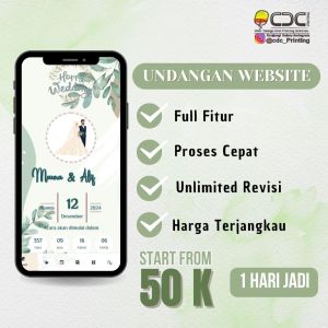 UNDANGAN PERNIKAHAN DIGITAL WEBSITE CANTIK ELEGAN DAN UNIK