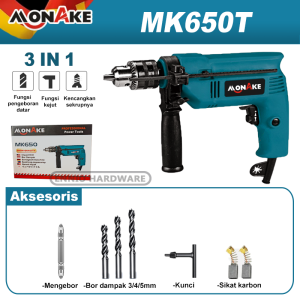 MONAKE Mesin Bor Impact Drill 13mm Tangan （COD） Listrik Electric Drill MK0163