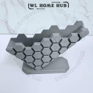 Business Card Holder Display Honeycomb - 3D Printed Bold Modern Functional Office Desk Decoration