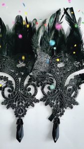 Lightweight Chiffon Feather Arm Sleeves Comfortable Elastic Cuffs For Halloween And Cosplay Occurrences