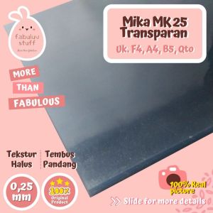 Plastik Mika Jilid Super Tebal Glossy 025 mm MK-25 A4 A5