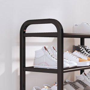 ชั้นวางรองเท้า หลายชั้น รูปแบบง่าย ชั้นวางรองเท้า สำหรับการเก็บรองเท้า ด้วย 4/5 ชั้น สะอาดแข็งแรง และโครงสร้างที่พันเยอะ
