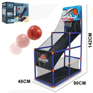 1.4m Liftable Shooting Machine Double PK Competitive Basketball Training Childrens Basketball Frame with Net Bag Shooting Basket