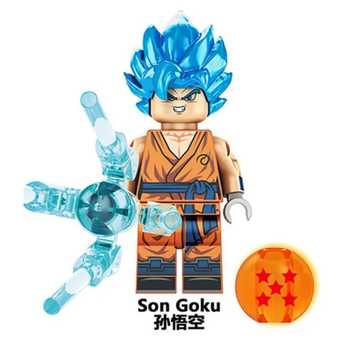 custom lego third party DRAGON BALL zA super Saiyan One piece 8 pcs figure