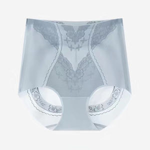 High Waist Shaping Ice Silk Underpants Seamless Tummy Control High Elasticity Slimming Underwear 高腰收腹冰丝内裤