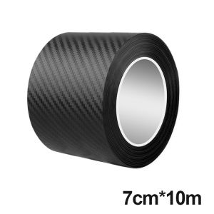 1 Roll 3m 10m 3cm 5cm 7cm Black Carbon Fiber Patterned DIY Car Stickers Tape for Car Door Sill Threshold Car Body Cars Paint Protective Film