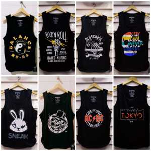PAKET HEMAT 3 PCS KAOS SINGLET PREMIUM KHUSUS HITAM UKURAN L DAN XL TERMURAH TERBARU TERLARIS