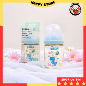 Bình sữa cho bé sơ sinh Jubon (tặng thêm núm) Bình sữa cổ rộng ppsu an toàn cho bé A313 Happy Store