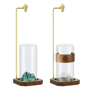 Incenses chủ bằng gỗ incenses chủ cho gậy chống tro incenses Burners với thủy tinh tro Catcher cho thiền định