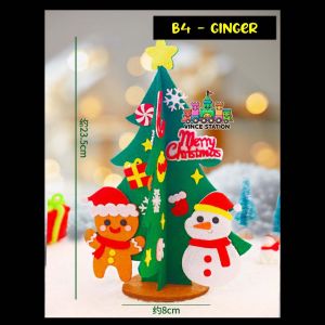 DIY Felt Christmas Tree Deco Xmas Felt Deco Table Kids Christmas Gift 圣诞节手工桌面圣诞树摆