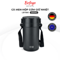 Cà men hộp cơm giữ nhiệt LEBENLANG LBT856 bằng inox, gồm 4 khay riêng biệt dung tích 2.2L - hàng chính hãng - Befoyo. 