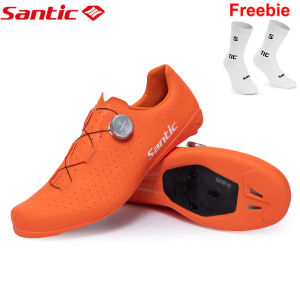 Santic Cycling Shoes Carbon Fiber Outdoor Hardness9 Wear Resistant Men Women Racing Road Bike Sneakers