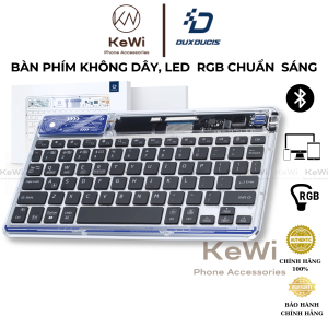 Bàn Phím Không Dây Bluetooth Dux Ducis Dành Cho iPad | Mac | PC | Laptop CK Series LED RGB Giảm Tiếng Ồn Gõ Êm - HÀNG CHÍNH HÃNG
