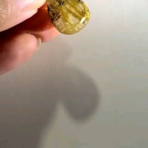 Golden Titanium Rock Quartz Pendants Golden Titanium Crystal Is Extremely Rare and Precious Among Crystals Which Means Good Luck Peace and a Symbol of Taste and Status.* All Natural Crystals/Stone/Quartz Have Ice Crack or Roots