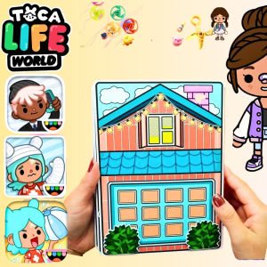 Đồ chơi DIY ngôi nhà búp bê giấy cắt thủ công Toca Life World cho bé mẫu TA98