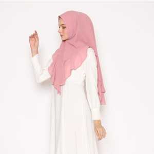 Khimar 2 Layer Ceruti Babydoll Kerudung SAVRINA Valenshaqueen Hijab syari Jilbab kekinian terbaru