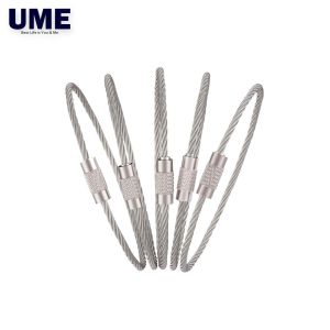 Keychain Stainless Wire Holder Cable 150mm Key Ring Sports Outdoor Tools Locking Luggage Tag KR515