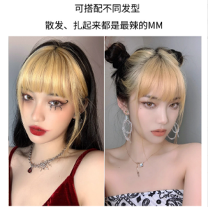 1pc Womens Clip-On Bangs 8-Inch Straight Hair High-Temperature Fiber Fluffy & Easy to Style for Daily Wear - Perfect for Everyday Hair Accessories Stylish Hair Accessory | Highquality Fiber Hair Accessories