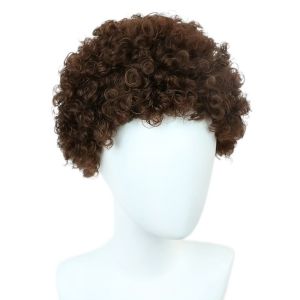 LIUJIR Curly Tóc giả Afro dành cho người lớn và trẻ em Trang phục hóa trang Hài hước Tóc quạt nhiều màu sắc Disco Cosplay Tóc giả hề cầu vồng Halloween Tiệc sinh nhật