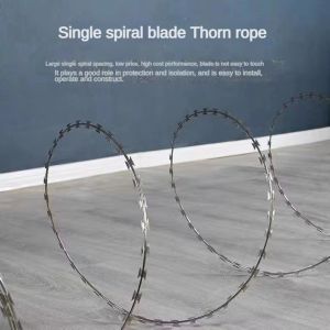 MAHARLIKA TRUST Barbed Razor Wire For Garden Fence Blade Wire for House Farm Factory Fence Military Wire Combat Wire Fence Razor Wire