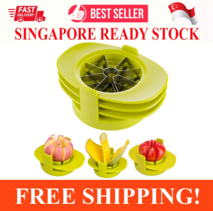 APPLE SLICER CUTTER CORER PEELER SET 4 IN 1 STAINLESS STEEL MULTI FUNCTION FRUIT VEGETABLE MANGO TOMATO LEMON PEAR ORANGE SLICER TOOL WITH BASE