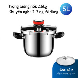 Nồi áp suất bếp từ 3 đáy GORILLA CHEF inox 304 van khóa tự động an toàn dùng được cho mọi loại bếp