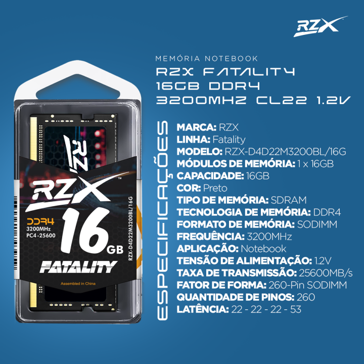 【Best-Selling】 RZX Memoria RAM Laptop DDR4 1.2V DDR3L 1.35V 32GB 16GB ...