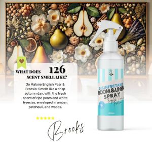 My Home 126 ENGLISH P FREESIA Premium Room and Linen Disinfectant Spray Paraben Free Car Bathroom