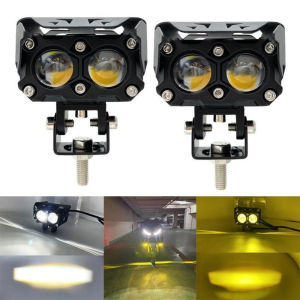 Lampu Tembak / Lampu Sorot Laser Foglamp Led SQL 2 Mata Putih Kuning Universal Untuk Semua Motor