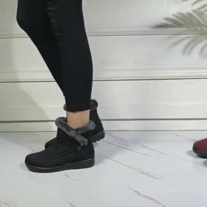 RUCHI Women Ankle Boots Winter Boots New Fashion Waterproof Wedge Platform Winter Warm Snow Boots Shoes For Female㏇0702