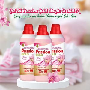 Trọn Bộ Giặt Xả Quần Áo Passion Gold - Nước Giặt Xả Dành Cho Vải Trắng Và Vải Màu Hàng Chính Hãng