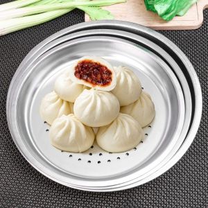 Stainless Steel Food Steamer Multi Size Food Grade Dumplings Seafood Steam Plate Kitchen Cooking