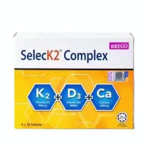 BREGO SelecK2 Complex 60 Tablets Calcium ion Bone Density Bone Teeth Care Supplement
