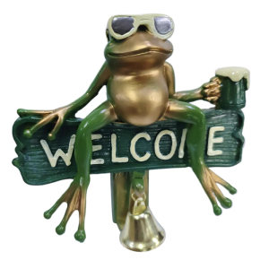 Decorative Door Hanger Chill frogs doorbells Cool Beer frogs Welcome bells Home Decorations Resin frogs Figurines Gift