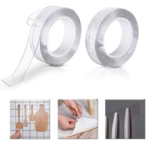 NANO DOUBLE TAPE DUA SISI SERBAGUNA/ DOUBLE TAPE BENING MULTIFUNGSI 1 METER