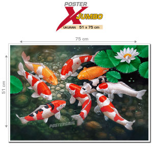 Poster XJumbo FAUNA : IKAN KOI #XJFJP064 - ukuran 51 x 75 cm
