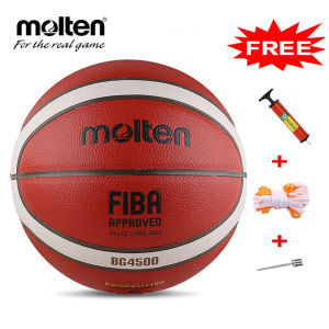 []Molten Basketball Ball GG7X GQ7X BG4500 BG5000 Indoor/Outdoor Basketball PU Leather Size 7 #   FIBA Approved Match Basketball Training Equipment Ball Free Needle/Mesh Bag/Air Pump