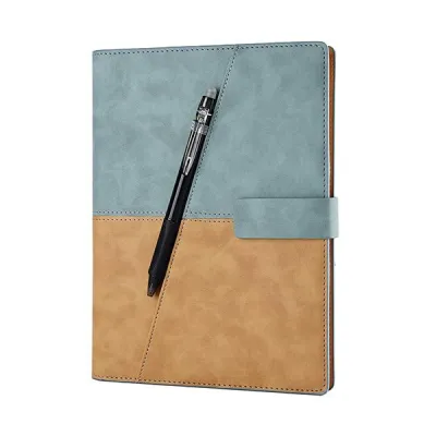 ≮403≯Original Elfinbook X Leather Smart Reusable Erasable Notebook Microwave Wave Cloud Erase Notepad Note Pad Lined With Pen