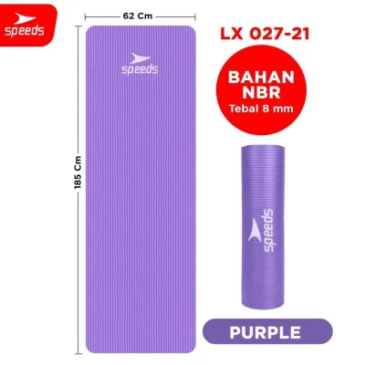 YOGA MATT SPEEDS LX 027 MATRAS YOGA NBR KARPET TEBAL 8MM/ 10MM BONUS TAS ANTI SLIP ORIGINAL