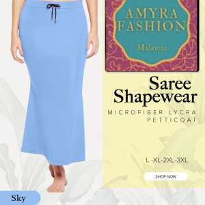Lycra Cotton Saree Shapewear for Women Fit Petticoat Saree Silhouette Shape Wear Dress for Saree