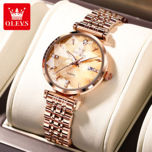 Waterproof Fashion Watches for Women - Quartz Movement - Stainless Steel Band - Calendar - OLEVS 5536