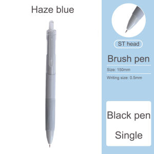 【Bosuer💛COD】Morandi Pen Simple Retractable Pen Student 0.5 Pena Hitam Pena Netral Cepat Kering COD