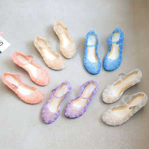 ZEEMIN Cross-border summer frozen Moana Girls Princess Shoes Cinderella Crystal Shoes Kids High Sandals