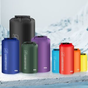 WBOTPH 3/5/8/12/15/25/35/75L ถุงกันน้ำแยกน้ำ กันน้ำกันน้ำได้ น้ำหนักเบามาก กระเป๋าสำหรับว่ายน้ำ อุปกรณ์ตั้งแคมป์ แบบพกพาได้ ถุงเก็บของแห้ง กิจกรรมกลางแจ้งกลางแจ้ง