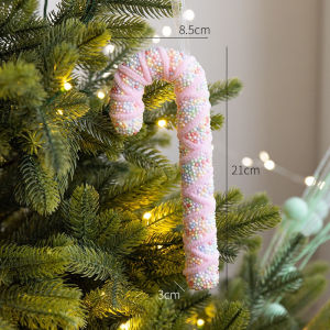 EDIHP จี้คริสต์มาส ลูกบอลโฟม ลูกอม ไม้ค้ำยัน ต้นคริสต์มาสประดับ ตกแต่งคริสต์มาส ตกแต่งคริสต์มาสจี้