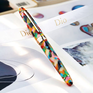 MAJOHN S7 Sugar Color Resin No. 6 35 Gold-plated Daming Tip Universal Writing Handbook Practice Iridium Pen