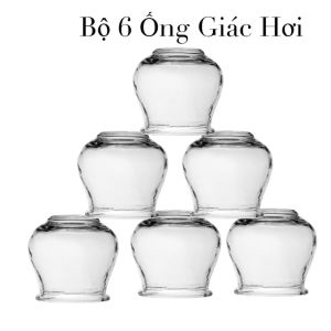 Bộ 12 Ống Giác Hơi Thuỷ Tinh Tặng Kèm Cây Mồi Lửa / Cốc Giác Hơi Thuỷ Tinh CD009 Made In Vietnam