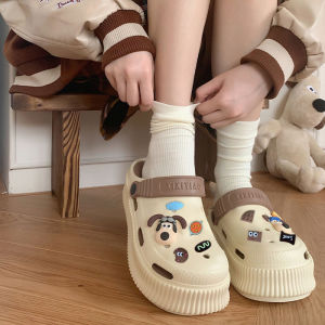 QDshop มาแรง รองเท้าหัวโต รองเท้าแตะหญิง พื้นนุ่ม พื้นรองเท้าหนา กันลื่น นุ่ม ใส่สบาย เหมาะกับทุกการแต่งตัว จิ้มที่ตะกร้าเลยน้า